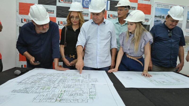 Governador vistoria novo Hospital Regional; obra está 83% concluída e é a mais avançada entre regionais de MT