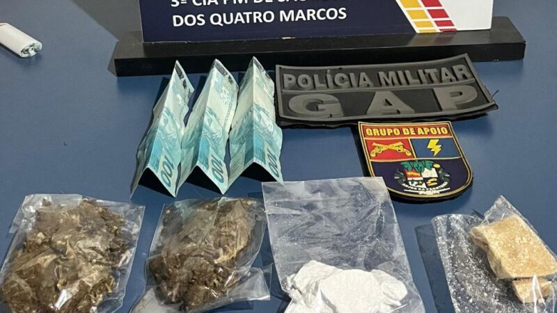 Três adolescentes faccionados são apreendidos por tráfico de drogas pela PM